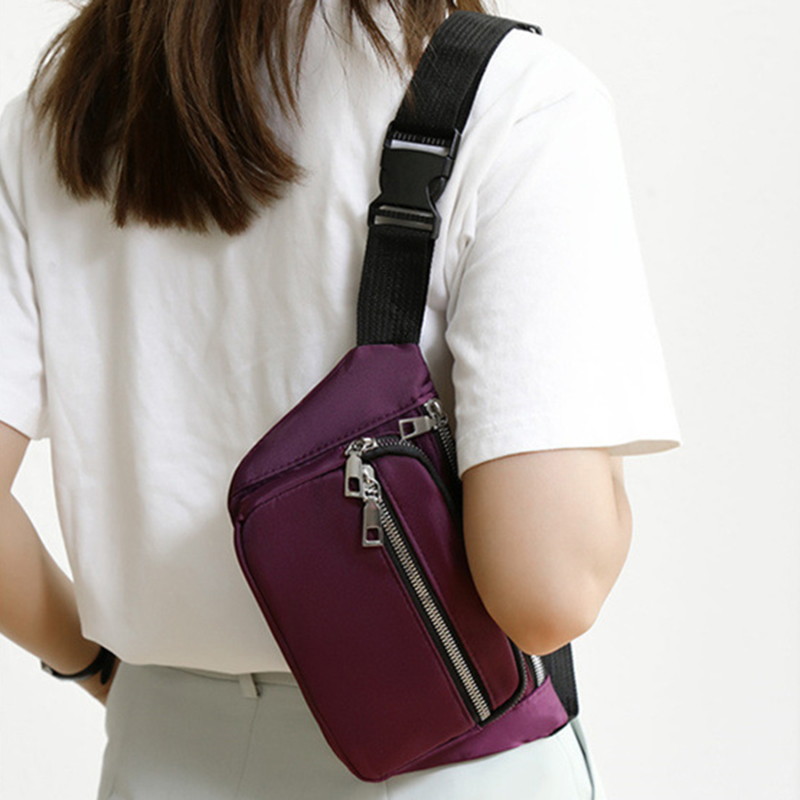Women'S Bum Bags - أكسفورد القماش الخصر حقيبة سستة حقيبة