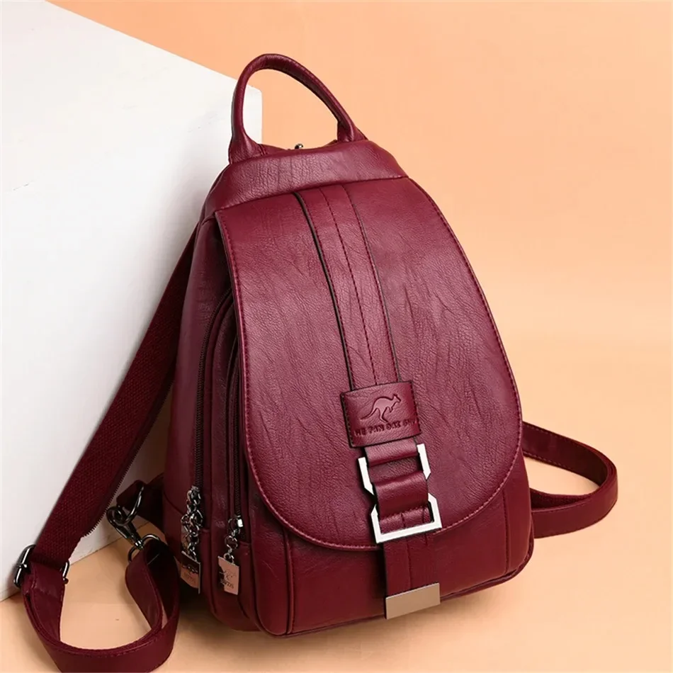 Women'S Vegan Bags - متعددة الوظائف النساء حقائب ظهر جلدية