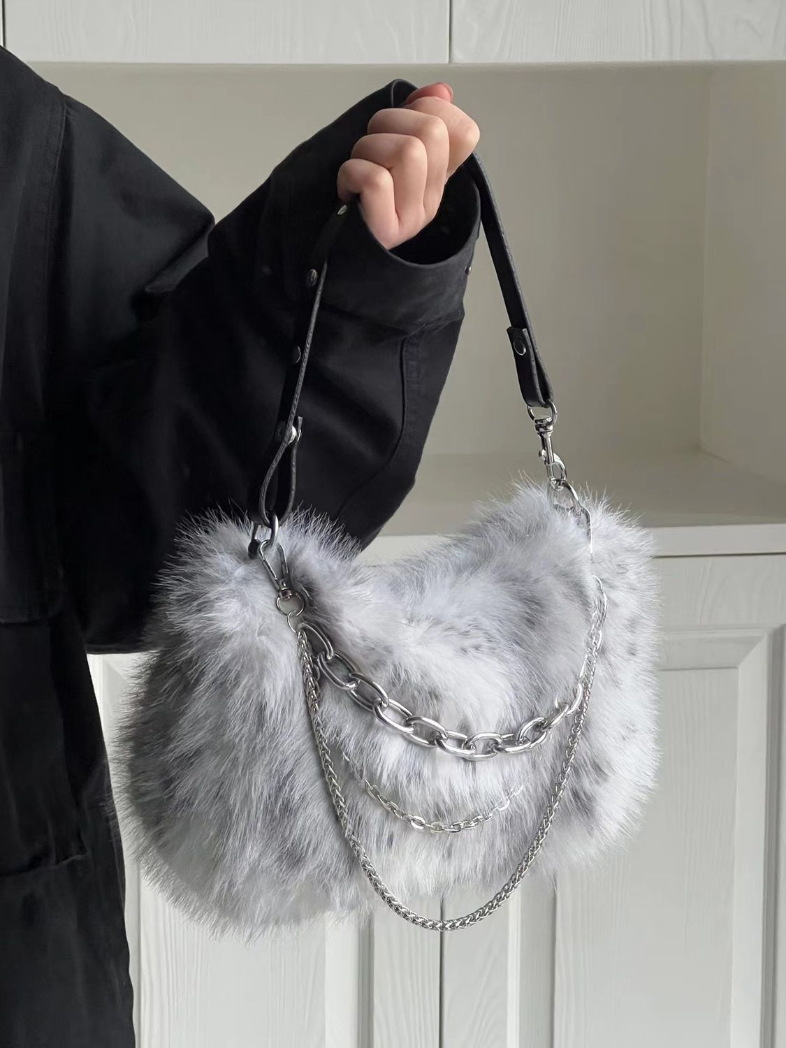 Women Bags Grey - JIAERDI-Y2K أفخم حقيبة يد للنساء ،