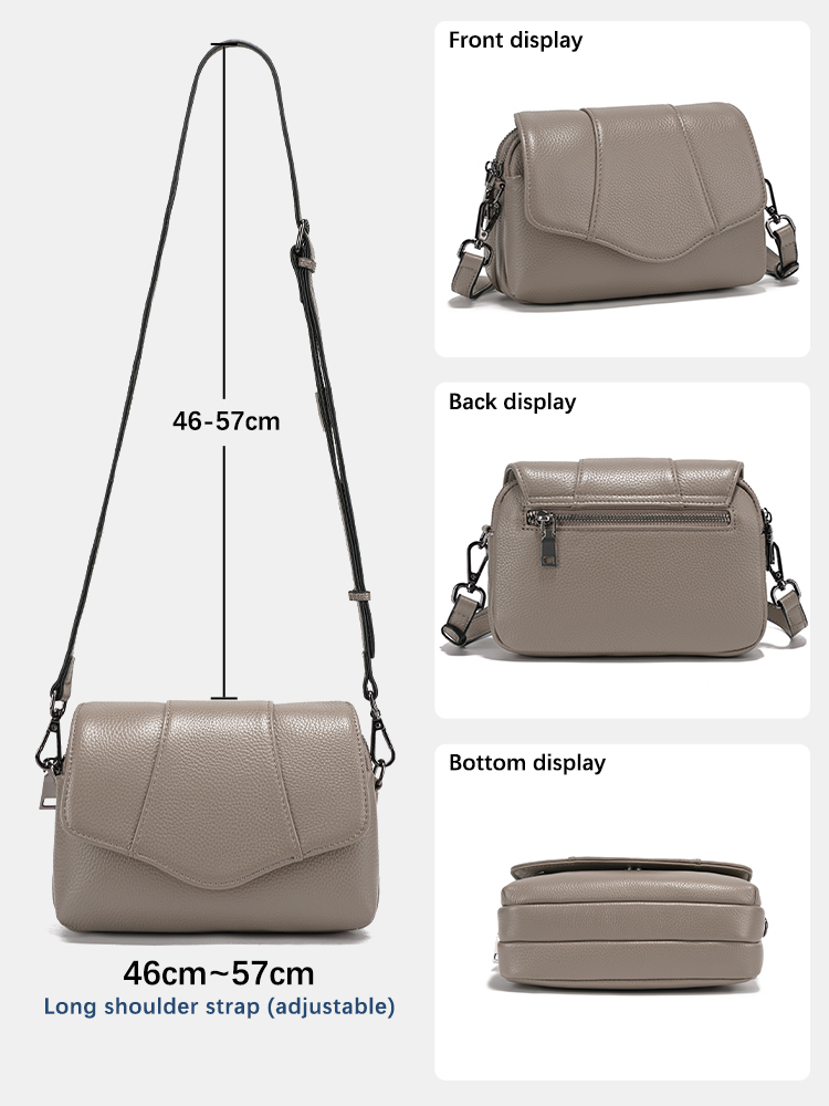 حقيبة كتف نسائية من الجلد الطب - مراجعة Women Bags Grey وسعره