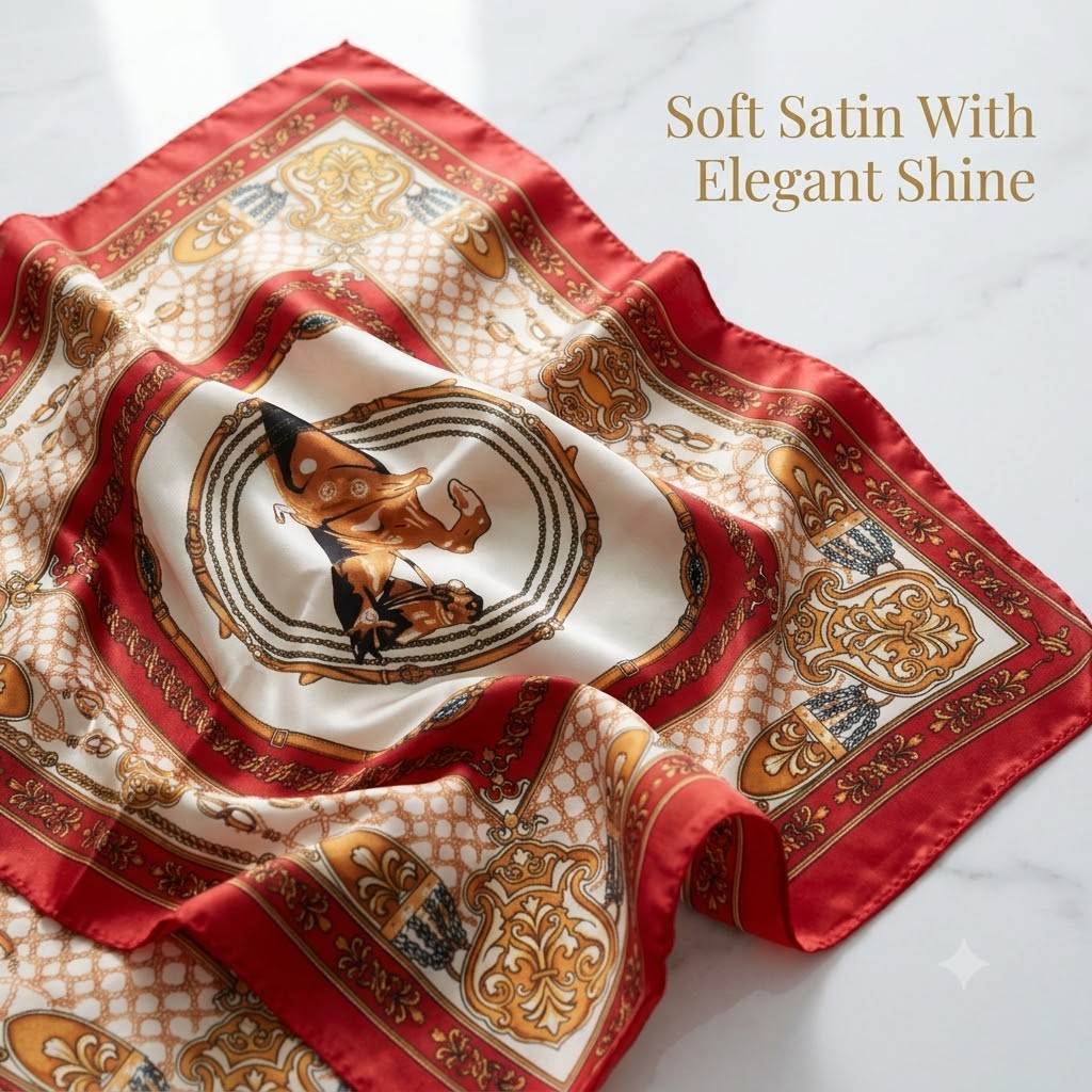 وشاح مربع 50x50 سم بنقشة فك ال - مراجعة Women Bags Office وسعره