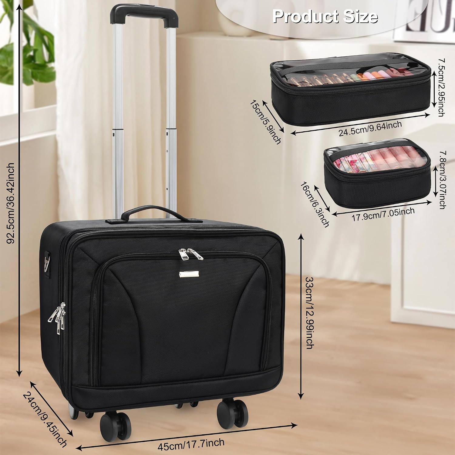 حقيبة مكياج كبيرة الحجم بعجلات - مراجعة Women Bags For Travel وسعره