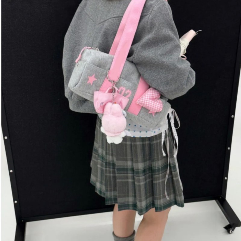 Harajuku رمادي حقيبة يد حقيبة  - مراجعة Women Bags Grey وسعره
