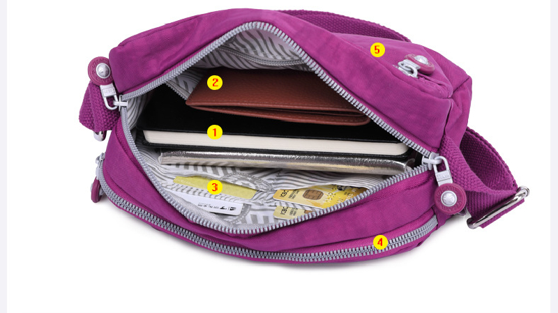نايلون حقيبة الكتف رسول للنساء - مراجعة Women Bags Grey وسعره